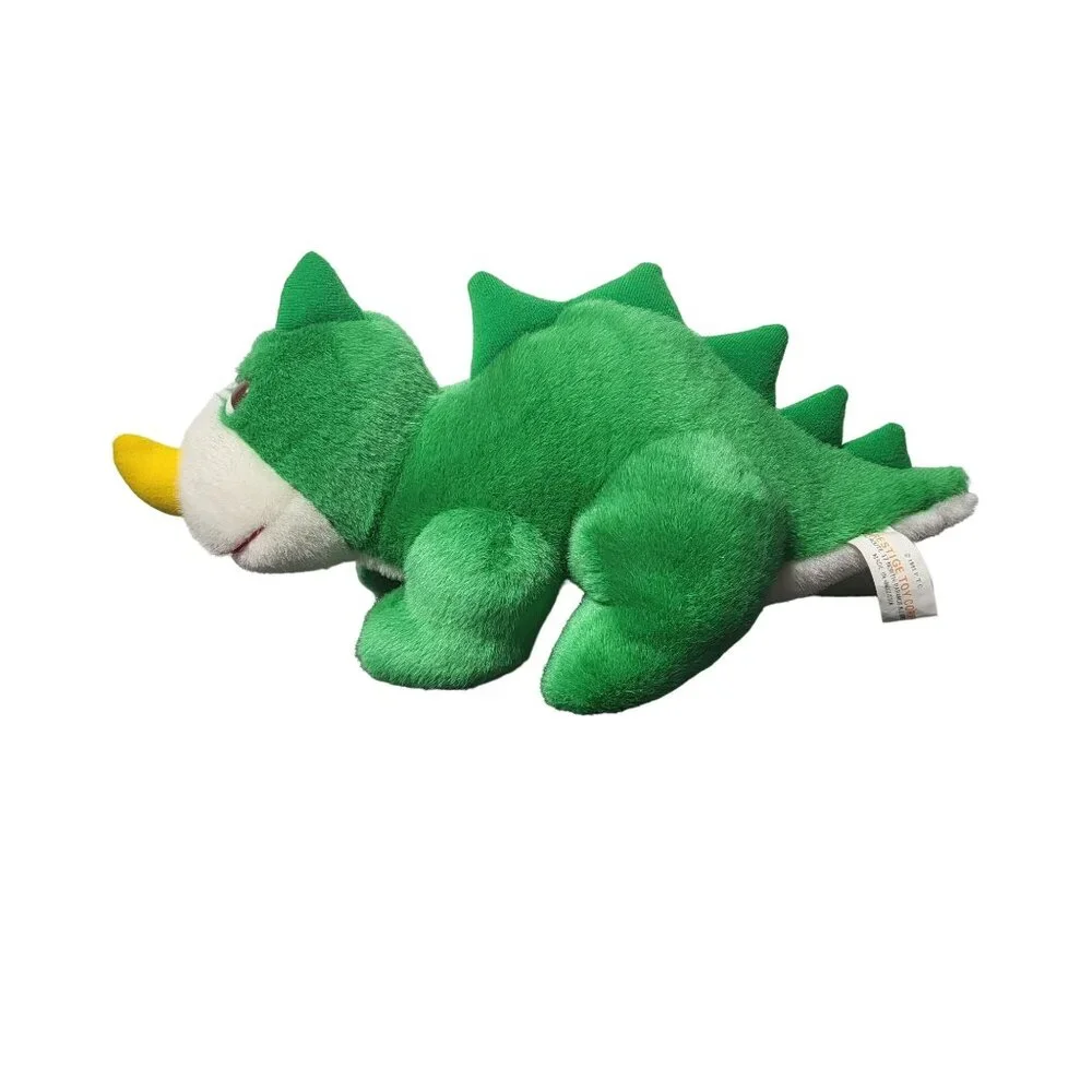 Vintage 1991 Prestige Toy Green Stegosaurus Dinosaur Plush‎ Stuffed Animal Vtg